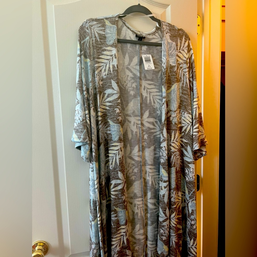 Torrid longline kimono sweater size 2